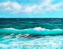 How to paint ocean colors