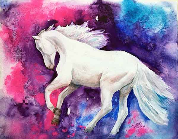 horse drawing watercolor